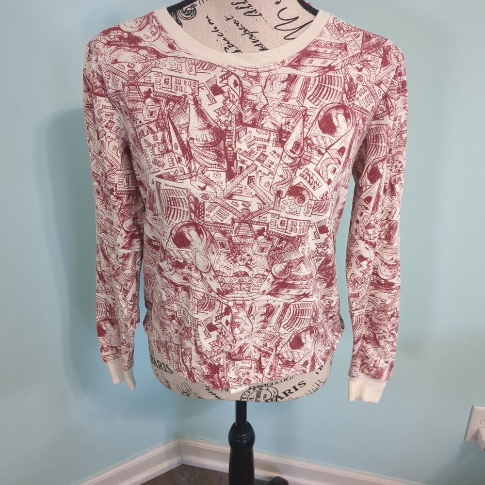Harry Potter Hogwarts Sketch Cinch Shirt small